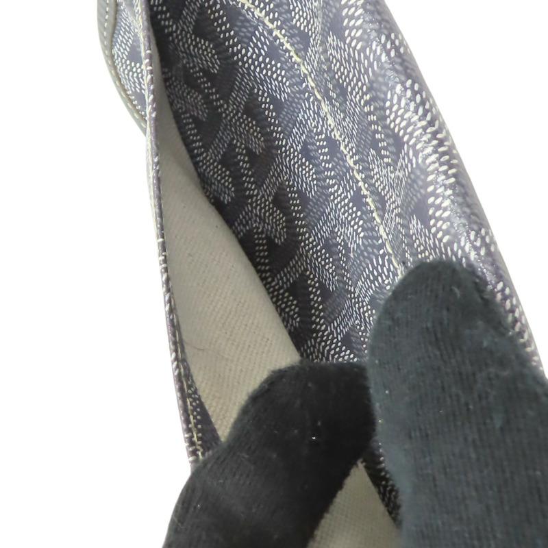 灰色 Goyardine帆布 Saint Louis PM 肩背包 有筆跡【GOYARD 高雅德】 STLOUIPMLTY-6