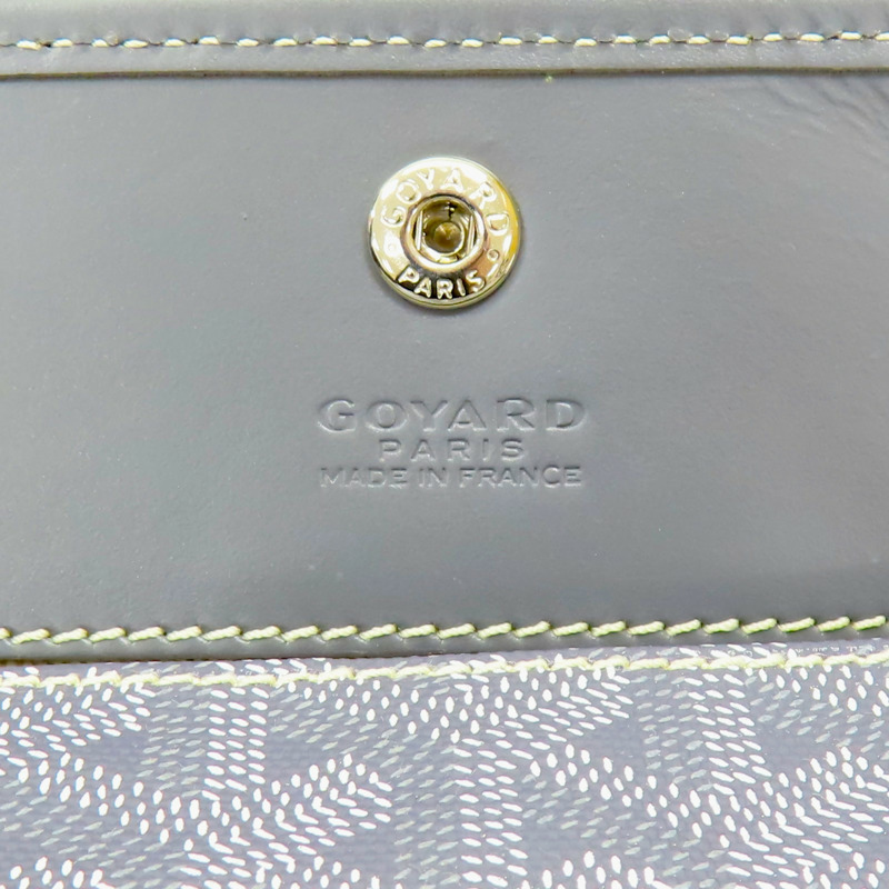 灰色 Goyardine帆布 Saint Louis PM 肩背包 有筆跡【GOYARD 高雅德】 STLOUIPMLTY-7