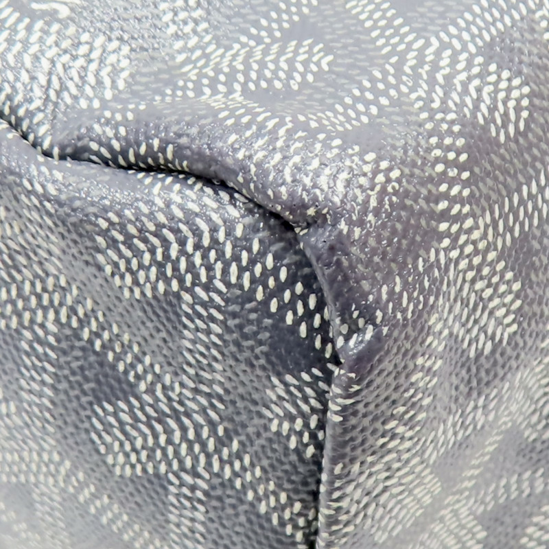 灰色 Goyardine帆布 Saint Louis PM 肩背包 有筆跡【GOYARD 高雅德】 STLOUIPMLTY-10