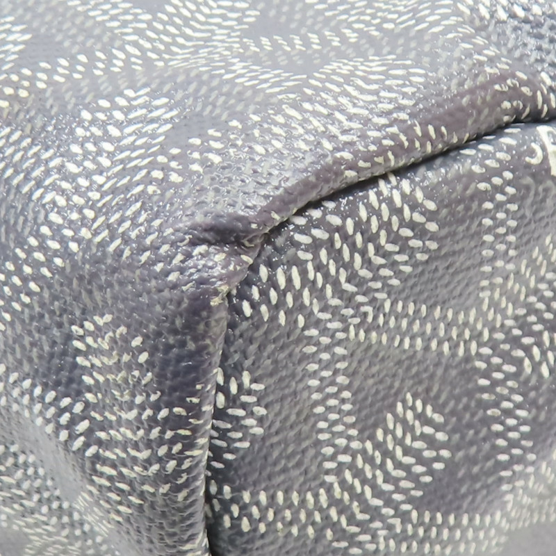 灰色 Goyardine帆布 Saint Louis PM 肩背包 有筆跡【GOYARD 高雅德】 STLOUIPMLTY-11