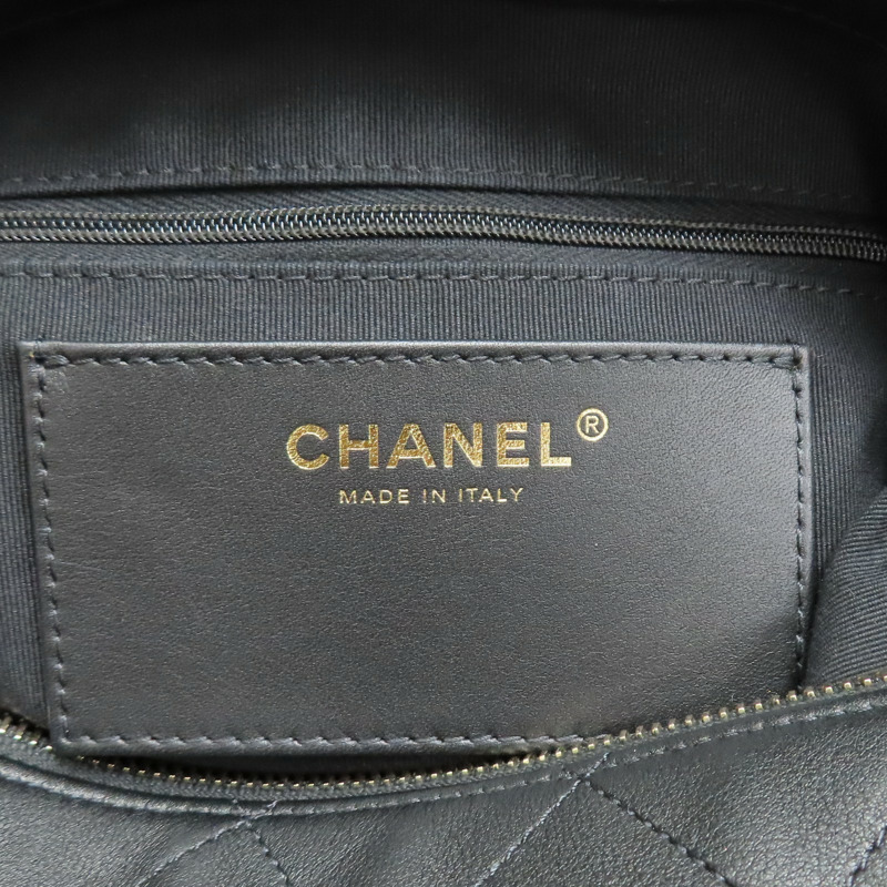 黑色 牛皮 HOBO 肩背包 金扣【CHANEL 香奈兒】 AS5523-5