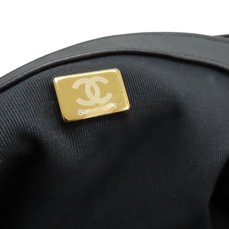 黑色 牛皮 HOBO 肩背包 金扣【CHANEL 香奈兒】 AS5523-6