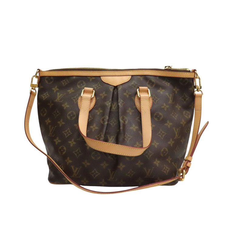 棕色 原花帆布 Palermo PM 兩用包【LOUIS VUITTON LV 路易威登】 M40145-1