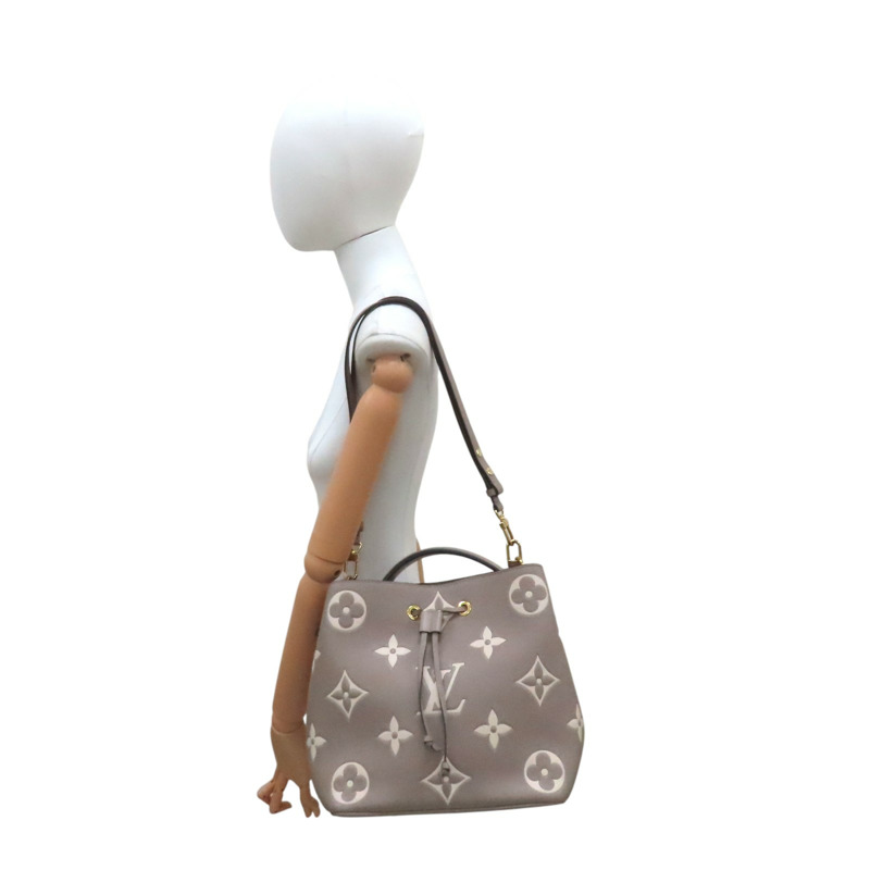 灰色 原花牛皮 Neo Noe MM 水桶包 兩用包【LOUIS VUITTON LV 路易威登】 M45555-7