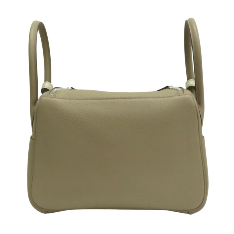 風衣灰 Taurillon牛革 Lindy Touch 26 肩背包 W刻 銀扣【HERMES 愛馬仕】-1