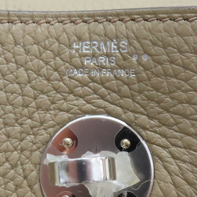 風衣灰 Taurillon牛革 Lindy Touch 26 肩背包 W刻 銀扣【HERMES 愛馬仕】-5