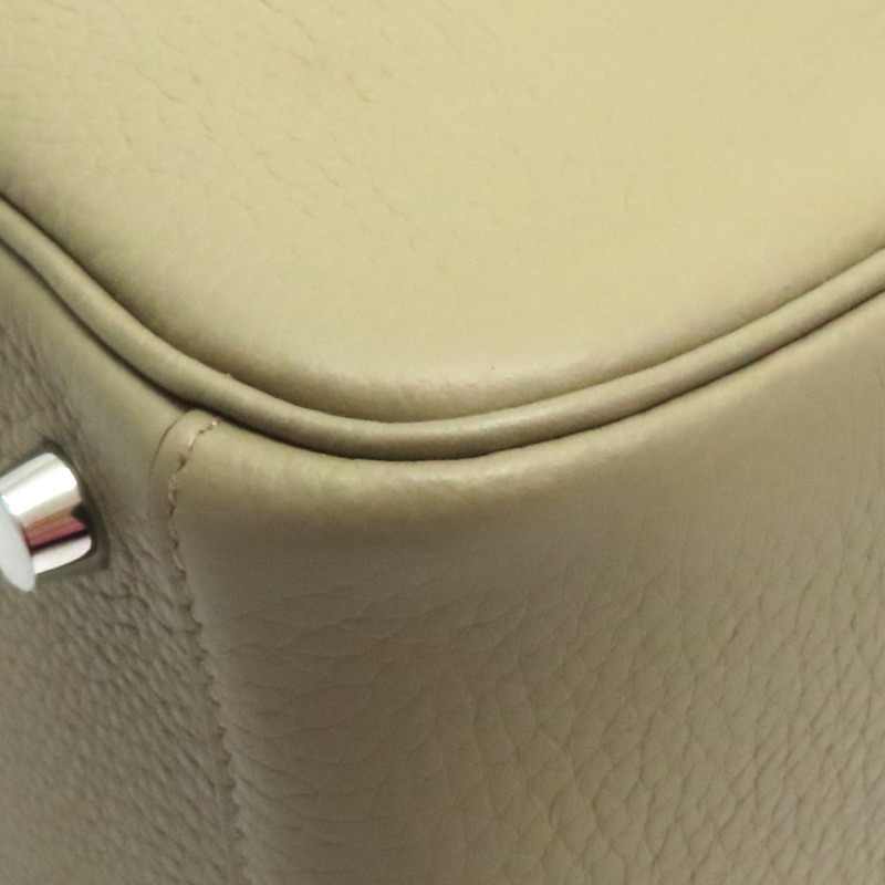 風衣灰 Taurillon牛革 Lindy Touch 26 肩背包 W刻 銀扣【HERMES 愛馬仕】-8