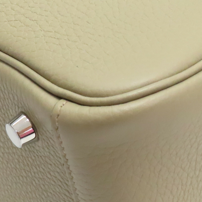 風衣灰 Taurillon牛革 Lindy Touch 26 肩背包 W刻 銀扣【HERMES 愛馬仕】-10