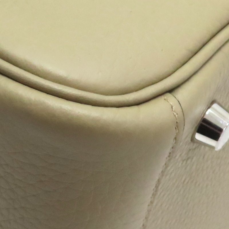 風衣灰 Taurillon牛革 Lindy Touch 26 肩背包 W刻 銀扣【HERMES 愛馬仕】-11