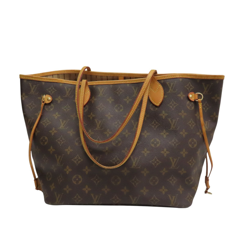 棕色 原花 帆布 Neverfull MM 肩背包【LOUIS VUITTON LV 路易威登】 M40156-0