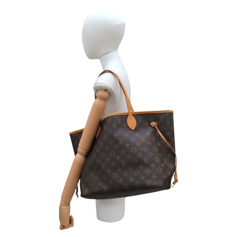 棕色 原花 帆布 Neverfull MM 肩背包【LOUIS VUITTON LV 路易威登】 M40156-8