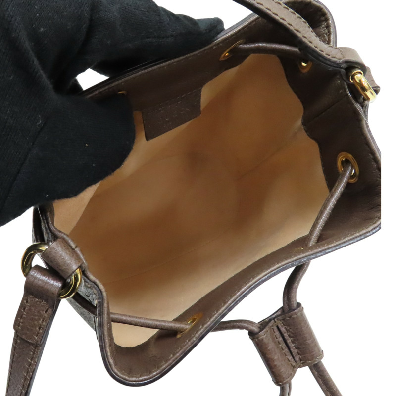 烏木色 Supreme帆布 Ophidia Mini 肩背包【GUCCI 古馳】 550620-4