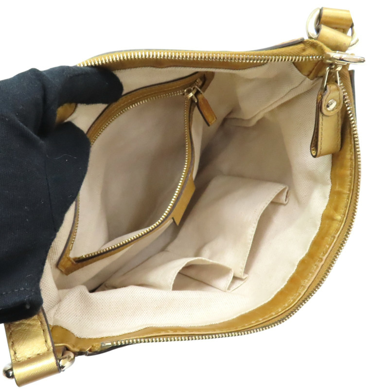 棕色 GG帆布 金色 牛皮 GG Lovely Heart 肩背包【GUCCI 古馳】 257072-4