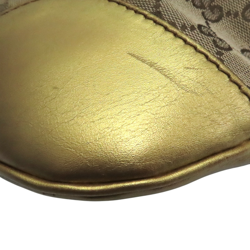 棕色 GG帆布 金色 牛皮 GG Lovely Heart 肩背包【GUCCI 古馳】 257072-11