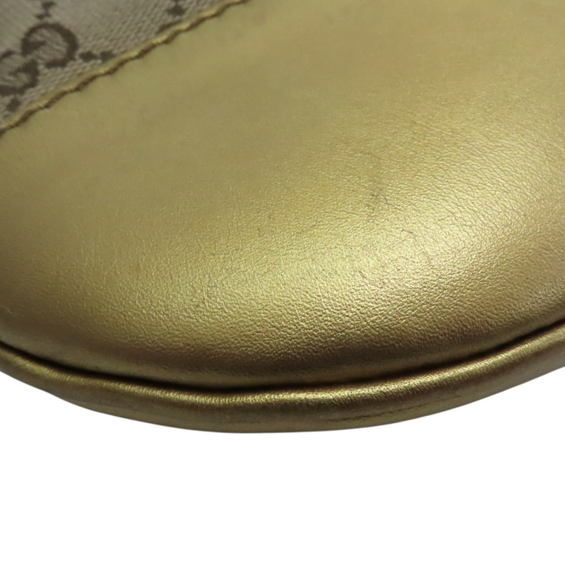 棕色 GG帆布 金色 牛皮 GG Lovely Heart 肩背包【GUCCI 古馳】 257072-12