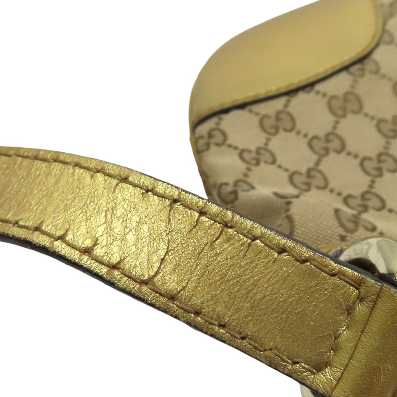 棕色 GG帆布 金色 牛皮 GG Lovely Heart 肩背包【GUCCI 古馳】 257072-15