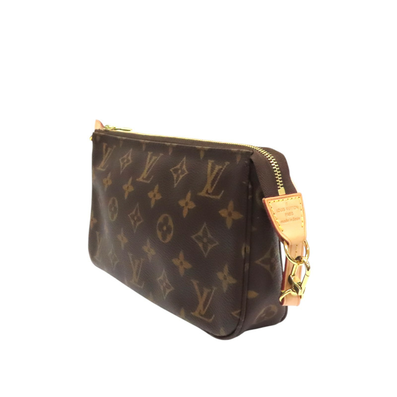 棕色 原花 帆布 Pochette Accessoires 肩背包【LOUIS VUITTON LV 路易威登】 M40712-1