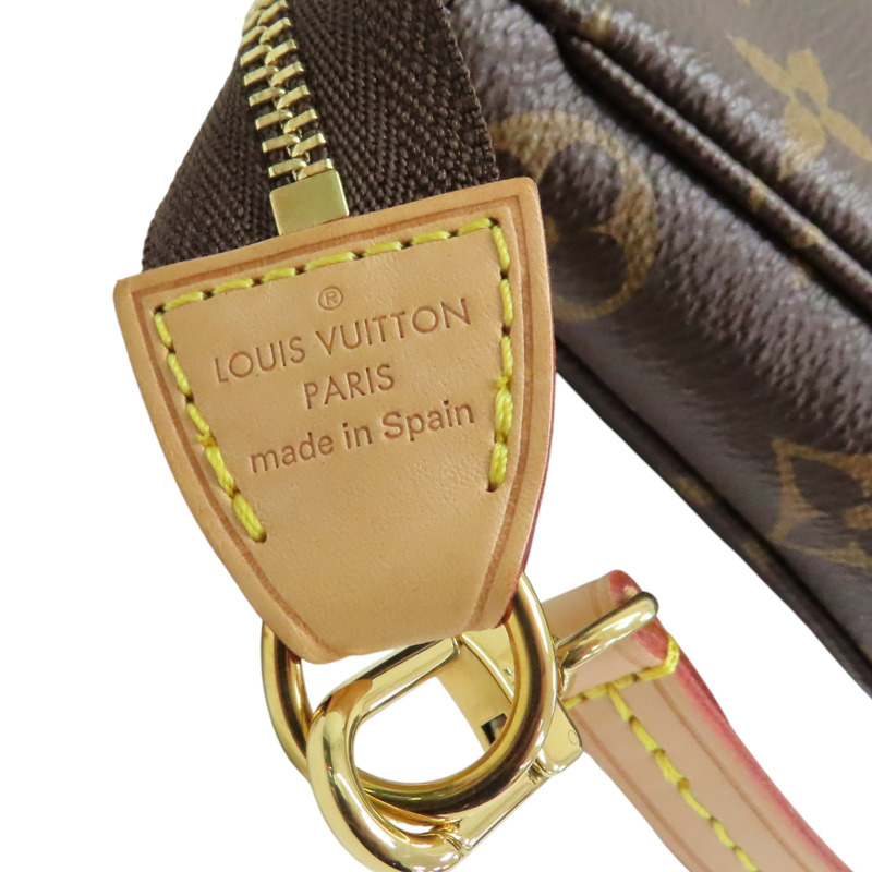 棕色 原花 帆布 Pochette Accessoires 肩背包【LOUIS VUITTON LV 路易威登】 M40712-5