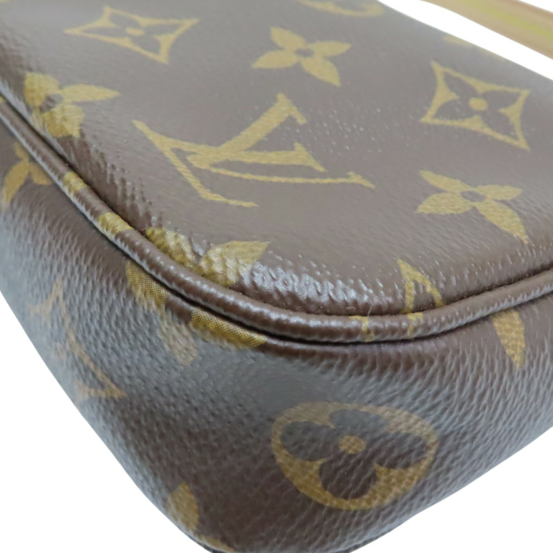 棕色 原花 帆布 Pochette Accessoires 肩背包【LOUIS VUITTON LV 路易威登】 M40712-7