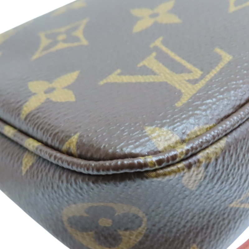 棕色 原花 帆布 Pochette Accessoires 肩背包【LOUIS VUITTON LV 路易威登】 M40712-10