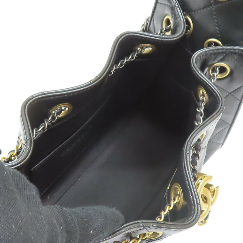 黑色 菱格紋 牛皮 25 迷你包 肩背包【CHANEL 香奈兒】 AS5631-4