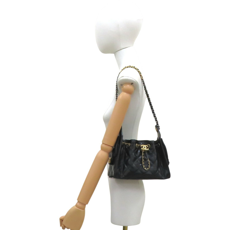 黑色 菱格紋 牛皮 25 迷你包 肩背包【CHANEL 香奈兒】 AS5631-8