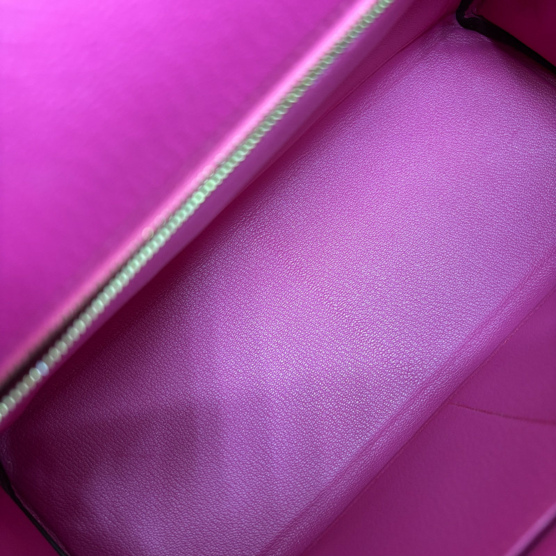 亮桃紅色 山羊皮 Kelly 32 凱莉包 手提包 T刻 金釦 無背帶【HERMES 愛馬仕】-5