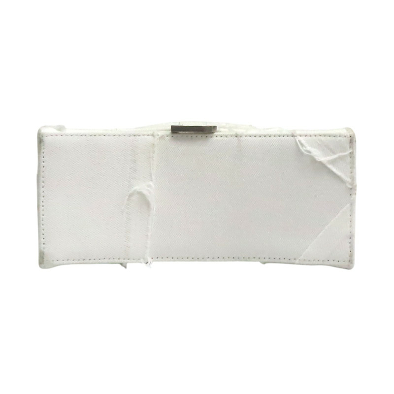 白色 單寧布 Hourglass 兩用包【BALENCIAGA 巴黎世家】 593546-3