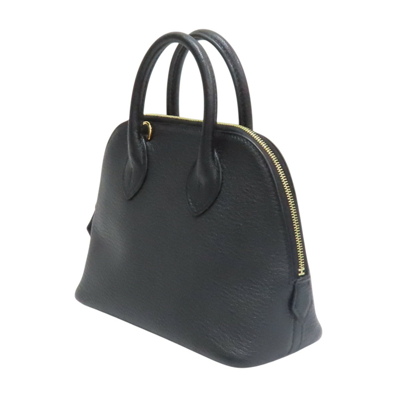 黑色 山羊皮 Bolide 1923 Mini 柏莉包 肩背包 B刻【HERMES 愛馬仕】-2