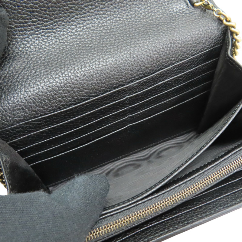 黑色 牛皮 GG Marmont 肩背包【GUCCI 古馳】 401232-5