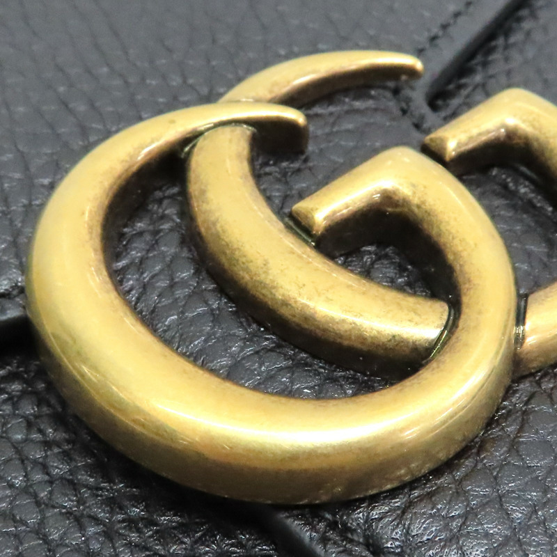 黑色 牛皮 GG Marmont 肩背包【GUCCI 古馳】 401232-17