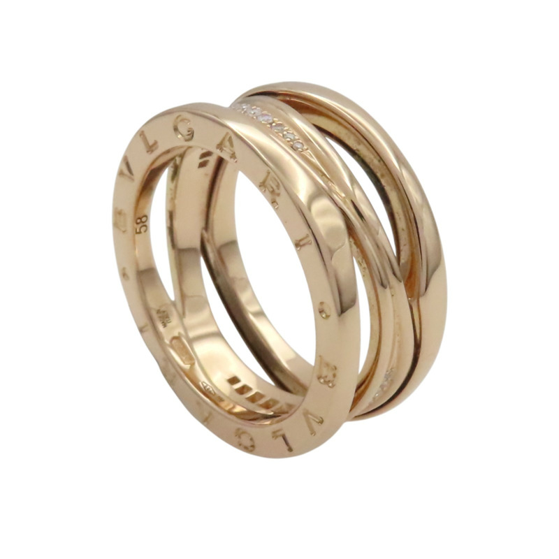 18K玫瑰金 鑽石 B.zero1 Legend 戒指 58【BVLGARI 寶格麗】 AN858365-1
