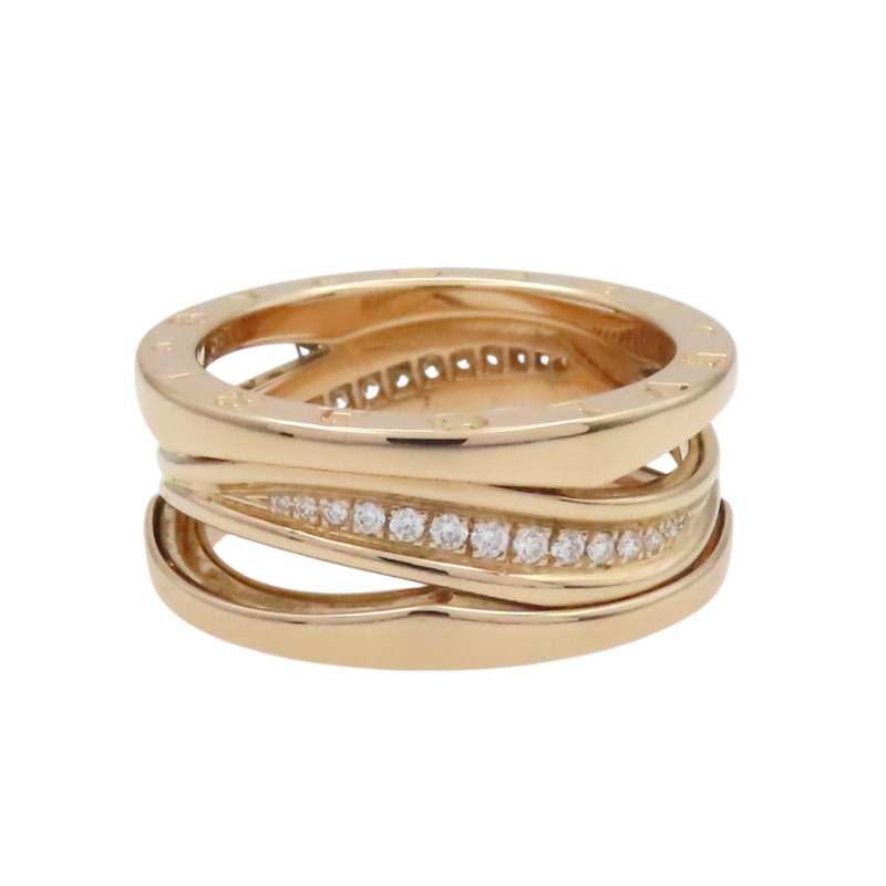 18K玫瑰金 鑽石 B.zero1 Legend 戒指 58【BVLGARI 寶格麗】 AN858365-3