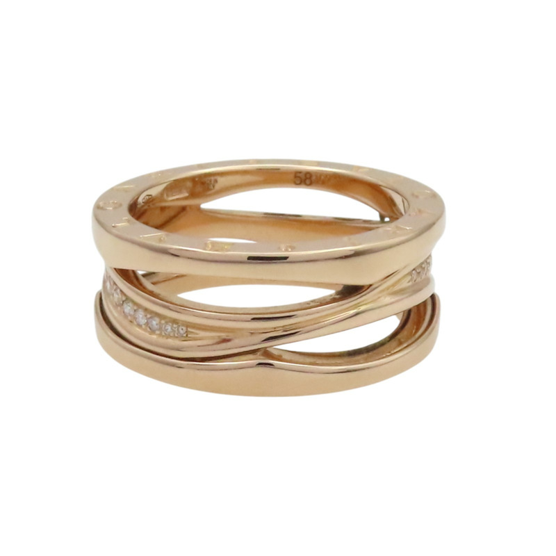 18K玫瑰金 鑽石 B.zero1 Legend 戒指 58【BVLGARI 寶格麗】 AN858365-4
