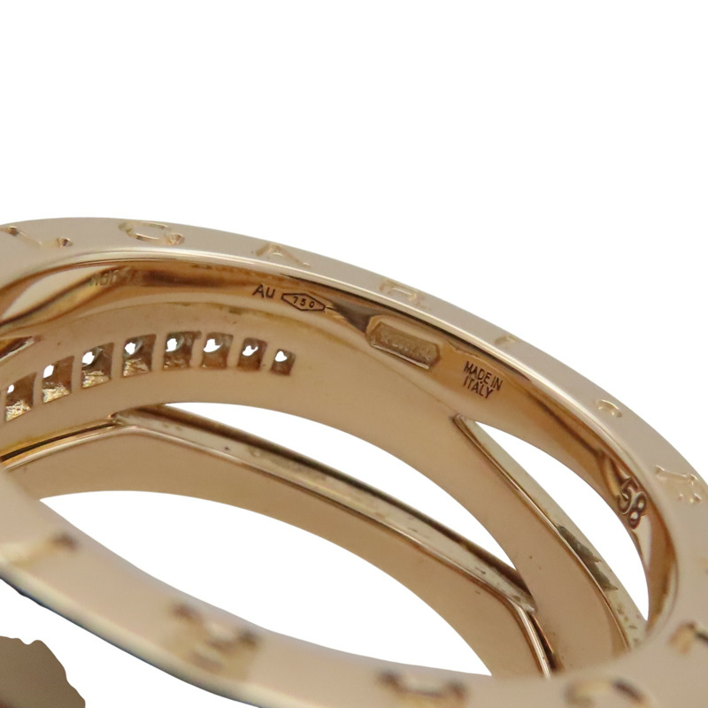 18K玫瑰金 鑽石 B.zero1 Legend 戒指 58【BVLGARI 寶格麗】 AN858365-8