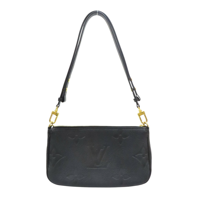黑色 原花壓紋牛皮 Multi Pochette Accessoires 肩背包【LOUIS VUITTON LV 路易威登】 M80399-1