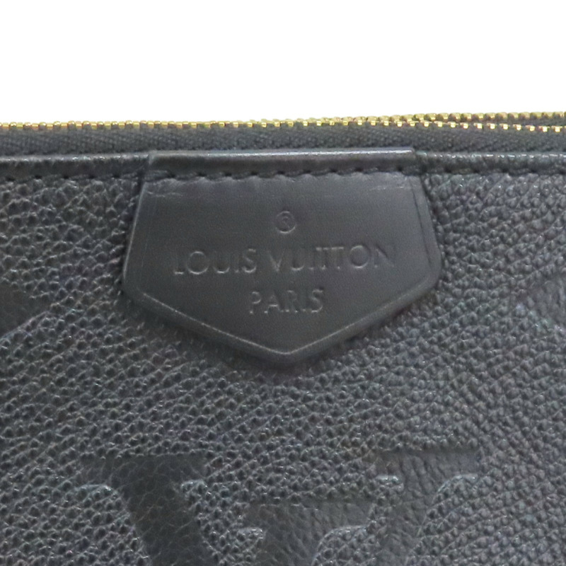 黑色 原花壓紋牛皮 Multi Pochette Accessoires 肩背包【LOUIS VUITTON LV 路易威登】 M80399-9