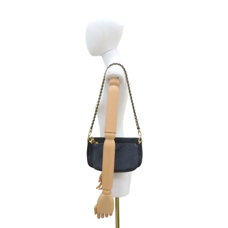 黑色 原花壓紋牛皮 Multi Pochette Accessoires 肩背包【LOUIS VUITTON LV 路易威登】 M80399-12