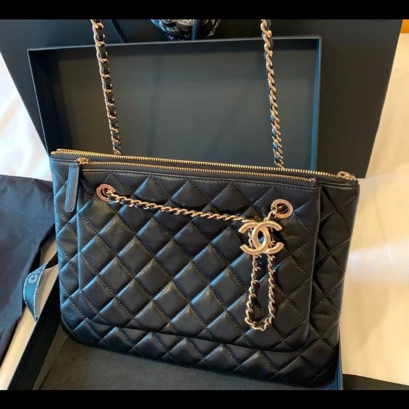 CHANEL 黑金雙子星信封包-6