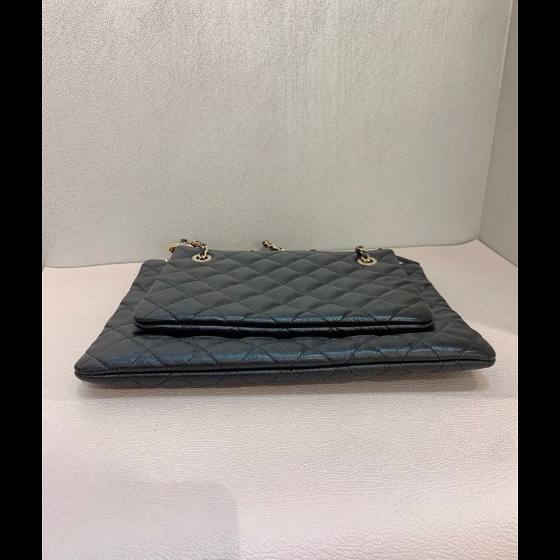 CHANEL 黑金雙子星信封包-8
