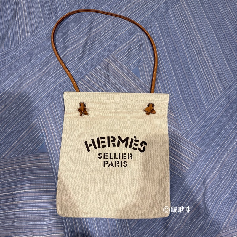 Hermes ALINE GROOMING BAG 經典馬術包 PM 少用 閑置品 愛馬仕帆布包-2