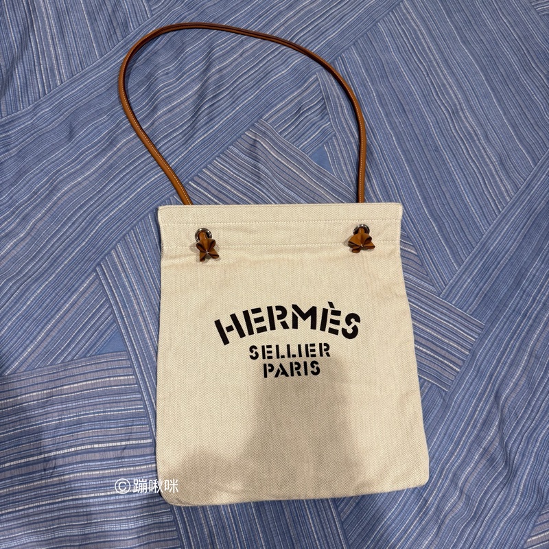 Hermes ALINE GROOMING BAG 經典馬術包 PM 少用 閑置品 愛馬仕帆布包-3