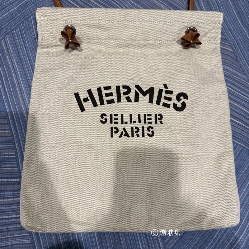 Hermes ALINE GROOMING BAG 經典馬術包 PM 少用 閑置品 愛馬仕帆布包-14