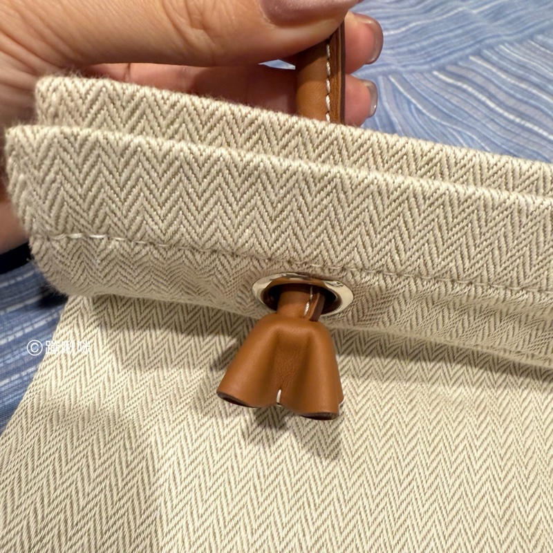 Hermes ALINE GROOMING BAG 經典馬術包 PM 少用 閑置品 愛馬仕帆布包-21