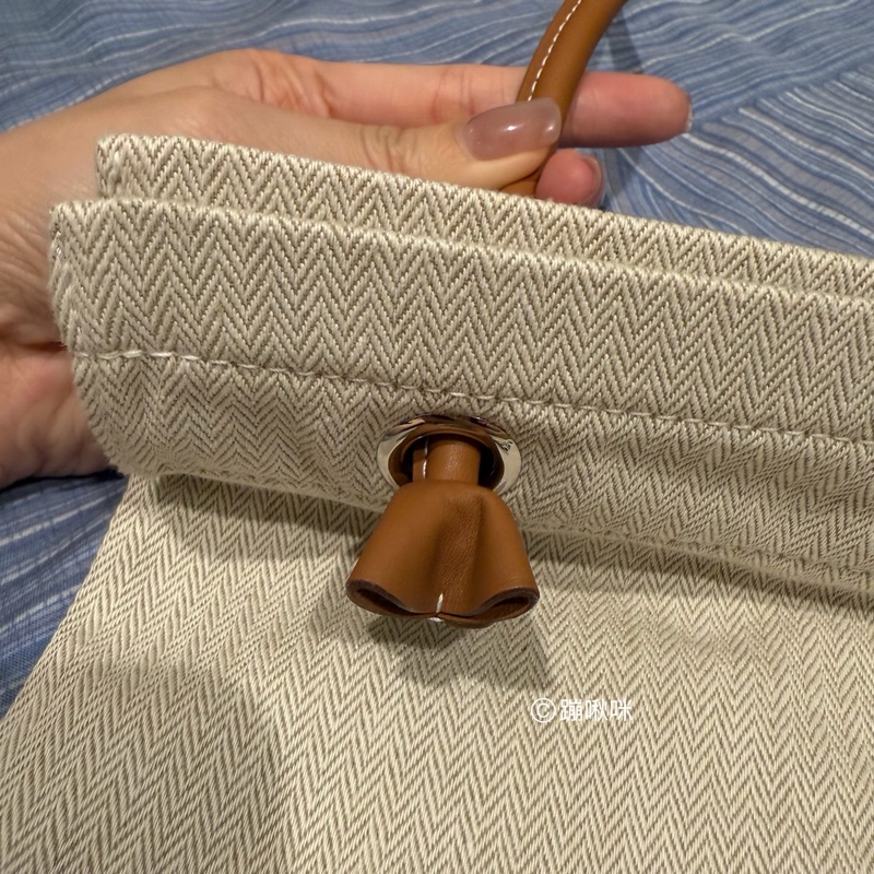 Hermes ALINE GROOMING BAG 經典馬術包 PM 少用 閑置品 愛馬仕帆布包-23