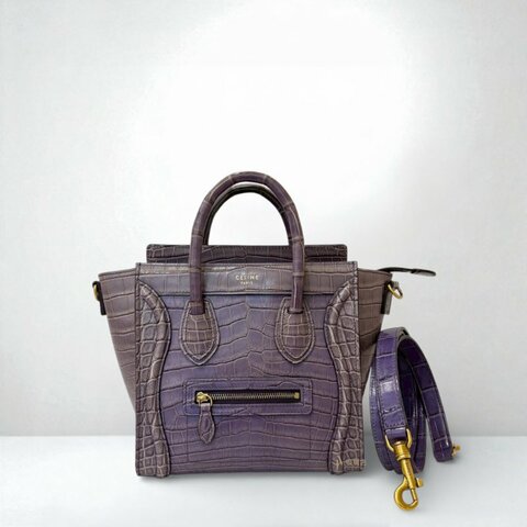 JS0032- CELINE紫金鱷魚皮nano冏包