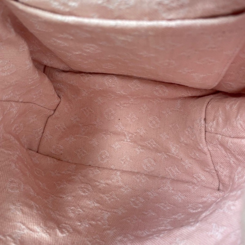 LV 芯片款 櫻花粉青蛙丹寧淺金色Venice經典後背包超美櫻花粉17*17*13 98新配件塵袋-8