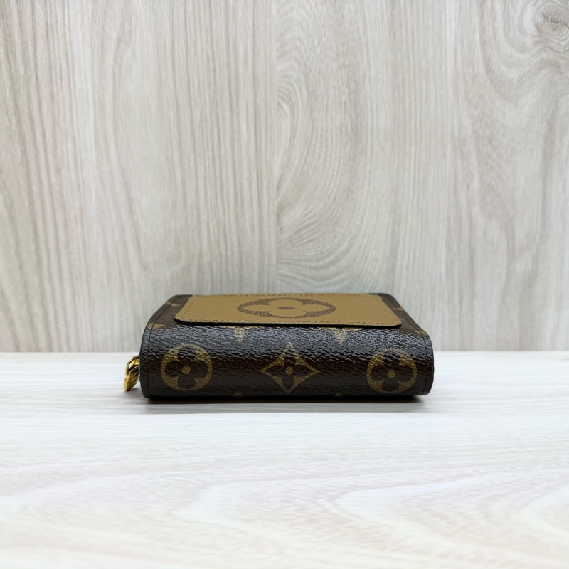 LV 原花雙色Lou ㄇ拉零錢短夾M81461-5