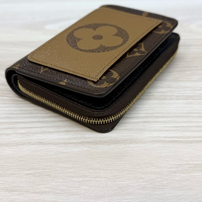 LV 原花雙色Lou ㄇ拉零錢短夾M81461-11