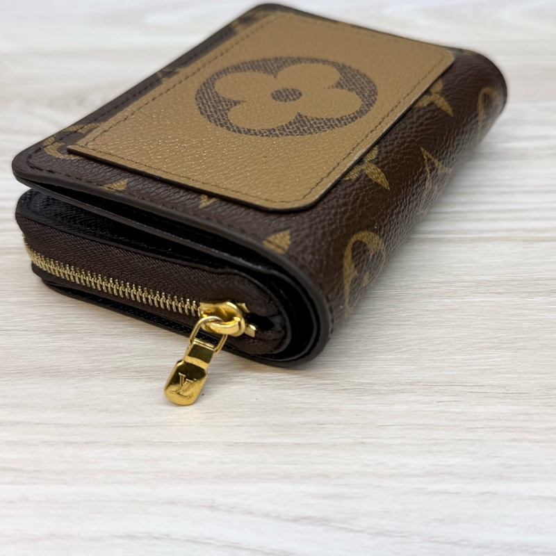 LV 原花雙色Lou ㄇ拉零錢短夾M81461-12